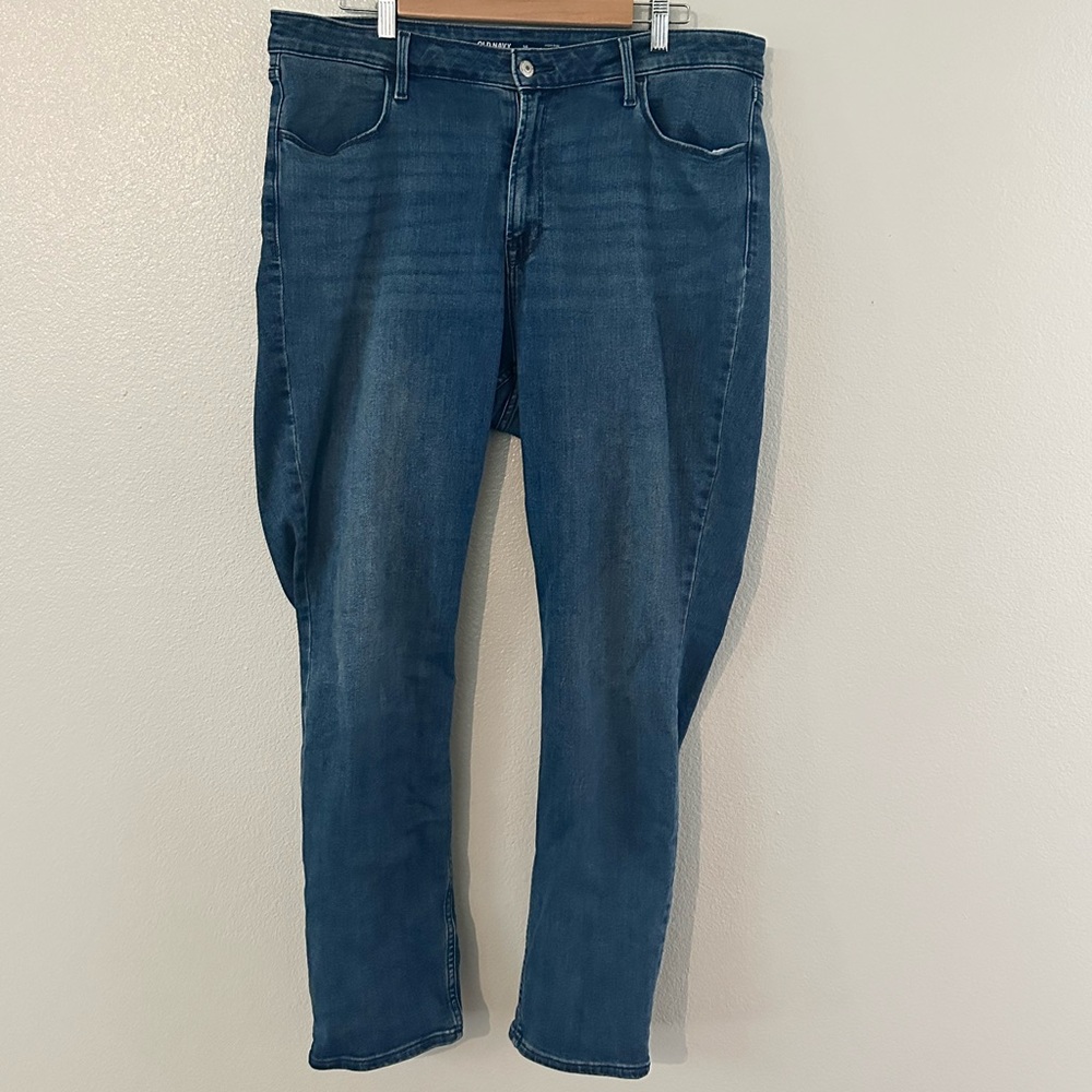 High rise straight jeans